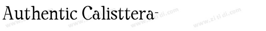 Authentic Calisttera字体转换